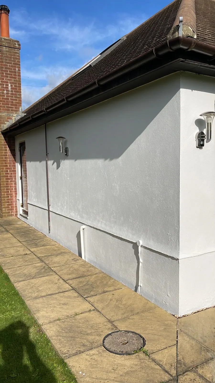 Exterior wall finish — client-supplied L&G project photograph