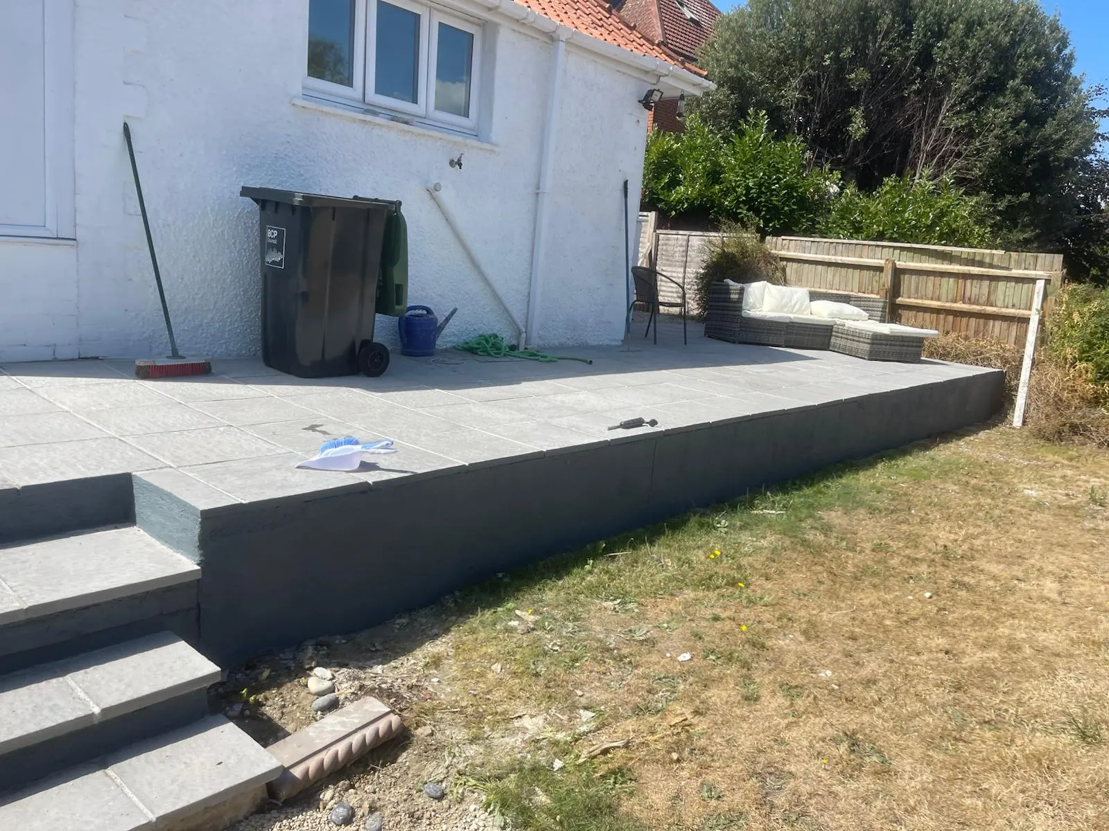 Patio and steps
