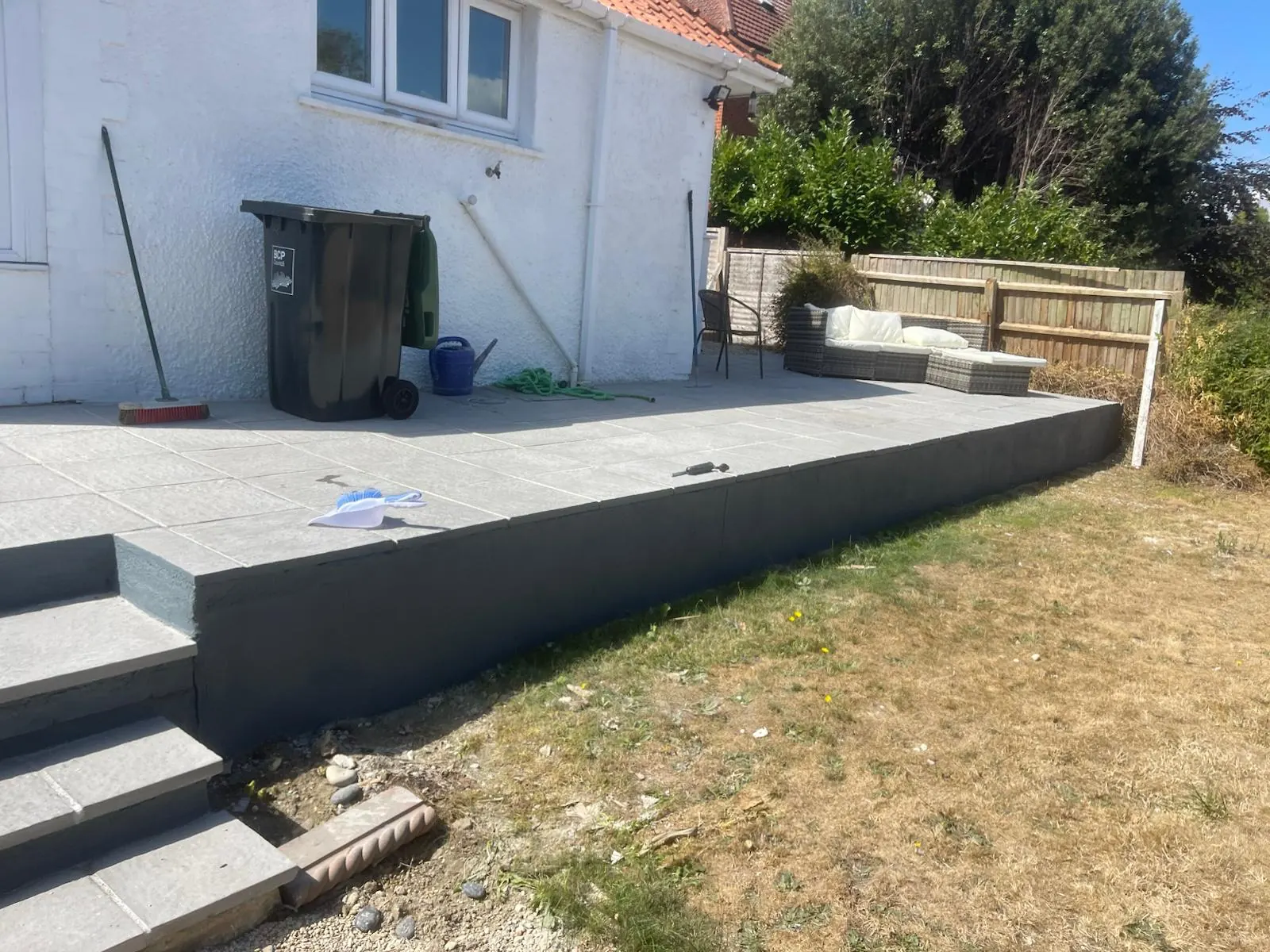 Patio and steps