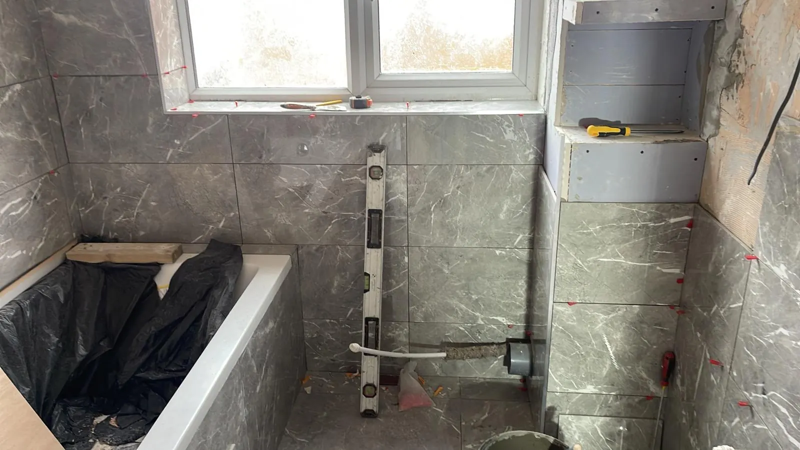 Tiling in progress