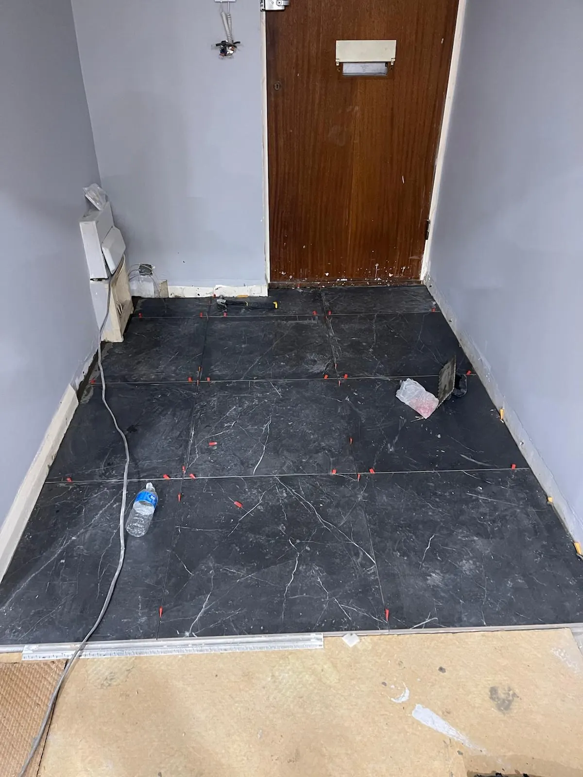 Entrance floor tiling