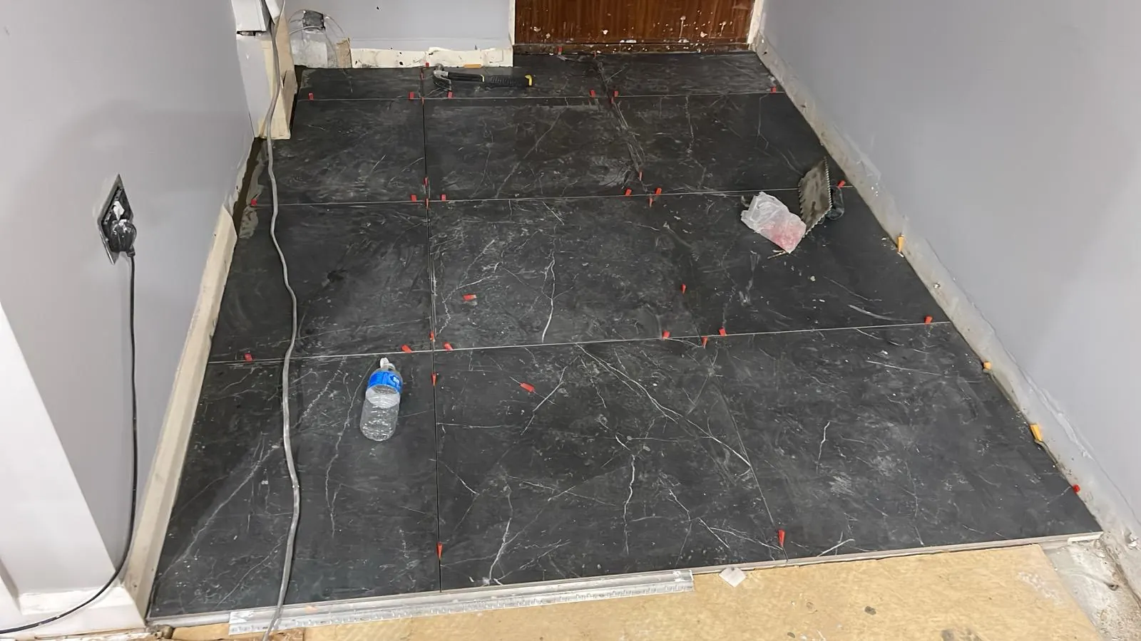 Entrance floor tiling